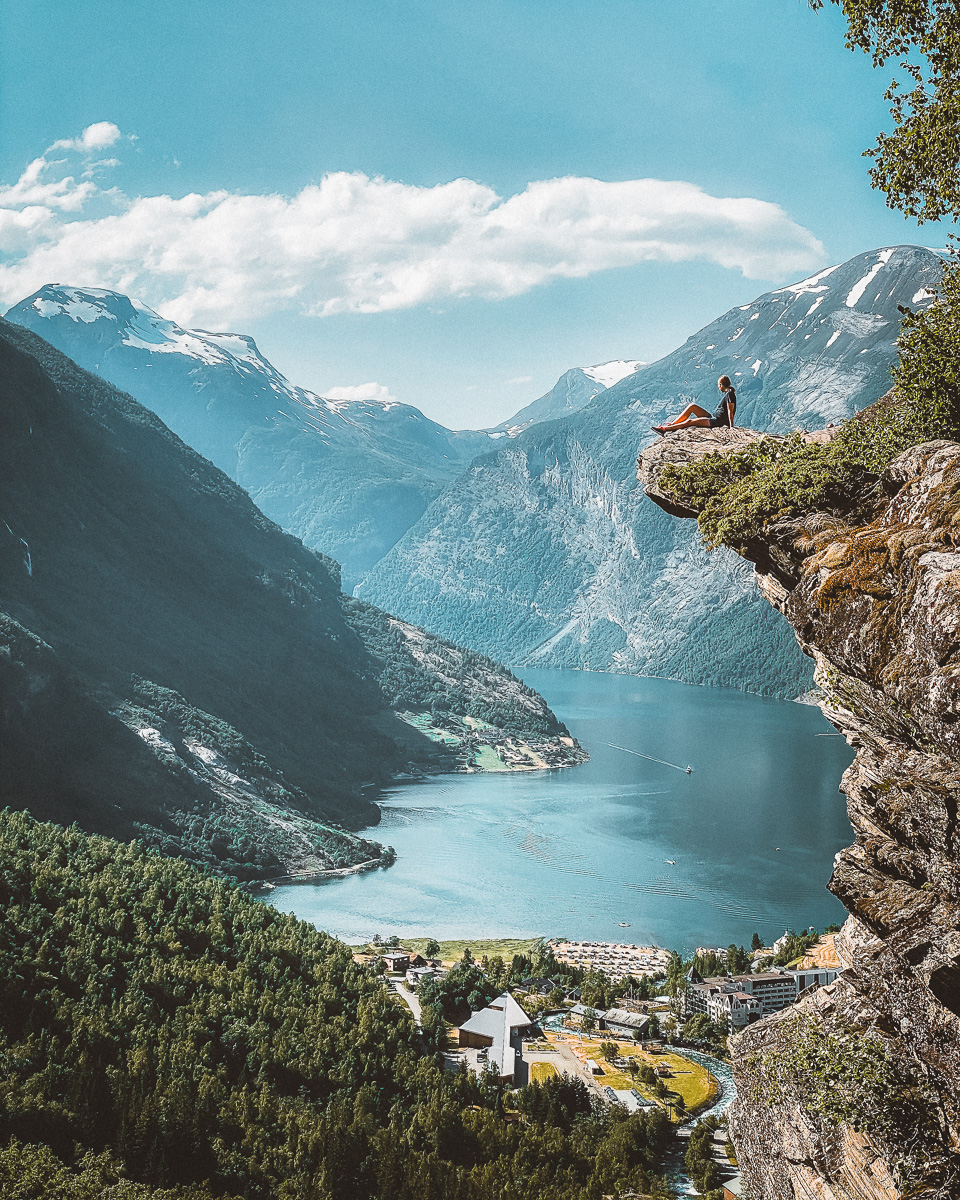 Geiranger village and fjord
